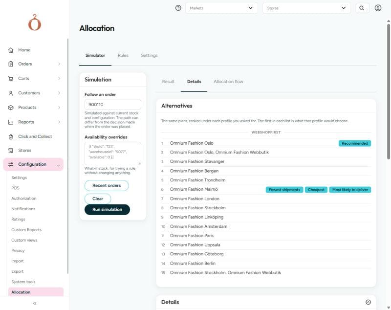 The Details tab: the same plans ranked under a profile, with labels marking what each plan is best at
